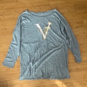 Victoria's Secret Heather Gray Long Sleeve Top